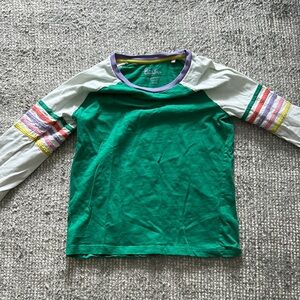 Boden Green and Purple Long Sleeve Tee
